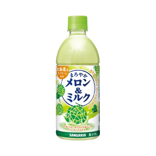 サンガリア まろやかメロン&ミルク500ml24本