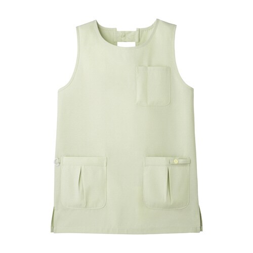 ショート丈多機能予防衣 L エプロン予防衣 ミント