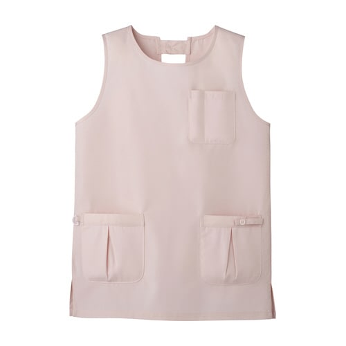 ショート丈多機能予防衣 L エプロン予防衣 ピンク