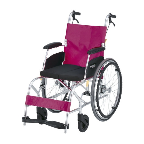 超軽量車いす(アルミ製)NAH−L7A−C薄赤