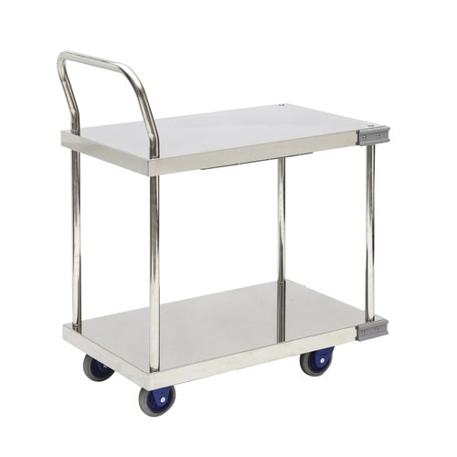 小型静音ステンレス2段台車 SUS−104GS