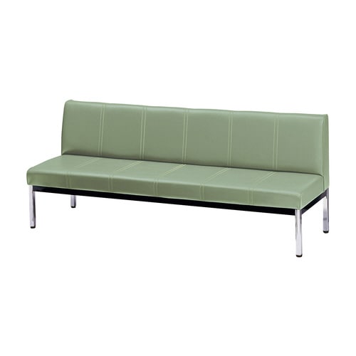 長イス 背付 カーキグリーン