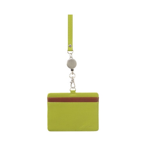 ベルポスト リール付きIDカードホルダー 黄緑