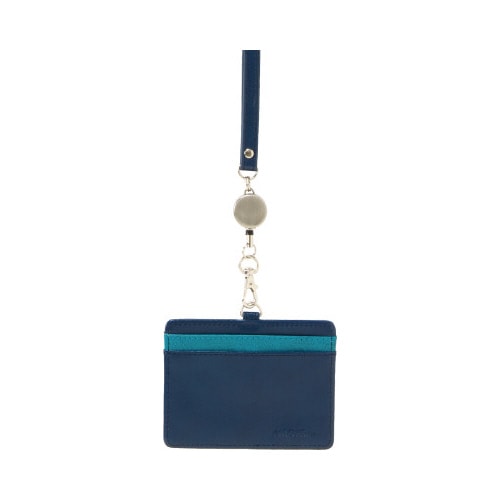 ベルポスト リール付きIDカードホルダー ブルー