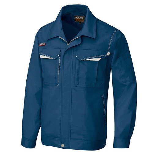 長袖サマーブルゾン Fネイビー×Sグレー LL