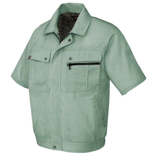 半袖ブルゾン(無地) アースグリーン S