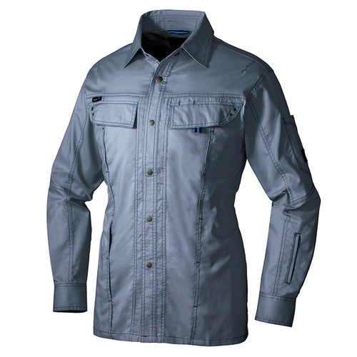 長袖シャツ アイアンブルー SS