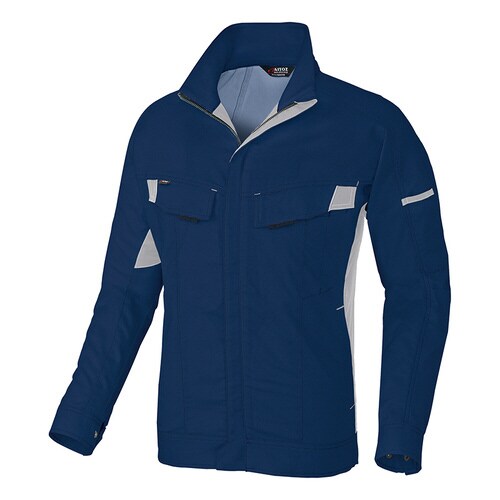 長袖ブルゾン ネイビー×シルバーグレー LL