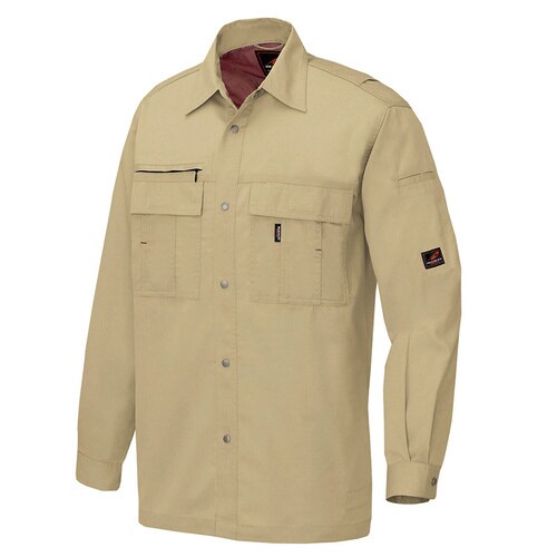 長袖シャツ ベージュ 4L