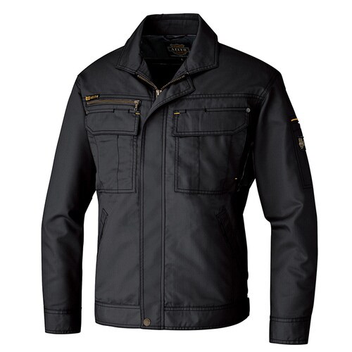 長袖ブルゾン(薄地) ブラック 4L