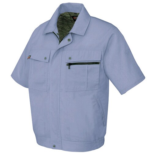 半袖ブルゾン(無地) ミストバイオレット LL