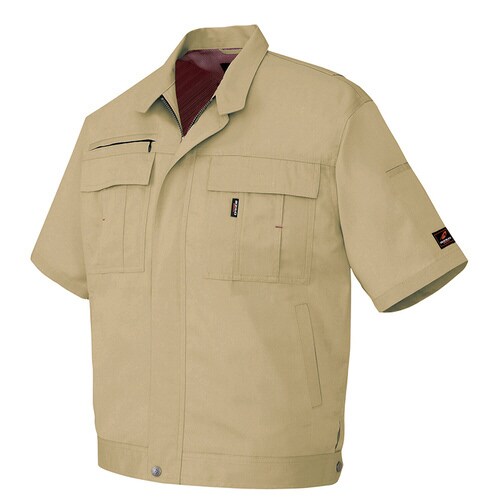 半袖ブルゾン ベージュ M