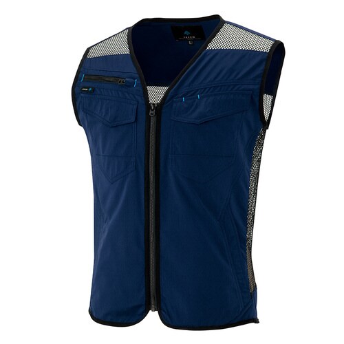 ワークベスト(Vネック) ネイビー S