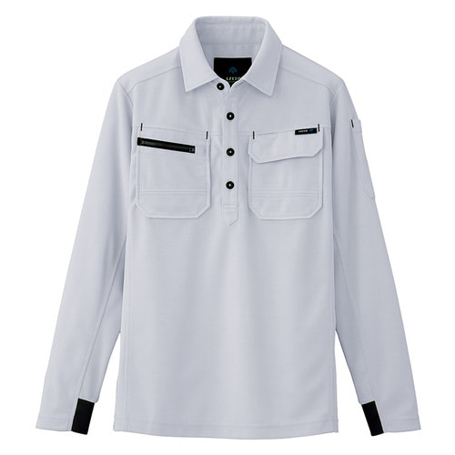 長袖ポロシャツ シルバーグレー L