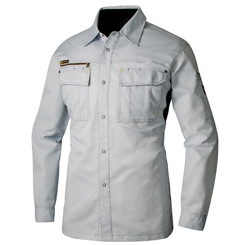 長袖シャツ シルバーグレー L