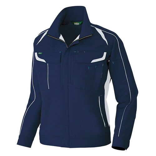 長袖ブルゾン ネイビー×シルバーグレー L