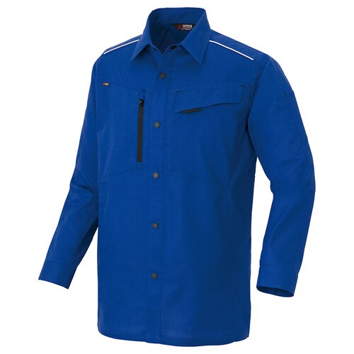 長袖シャツ ブルー L