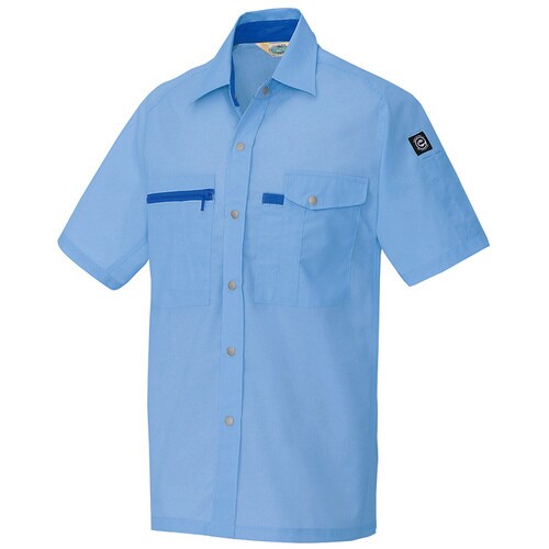 半袖シャツ サックス 6L