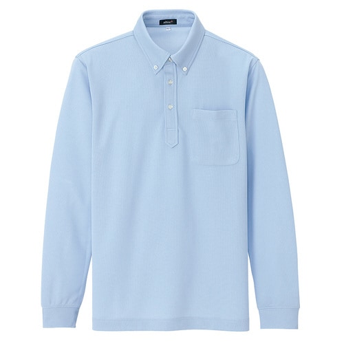 吸汗速乾 長袖BDポロシャツ ライトサックス 5