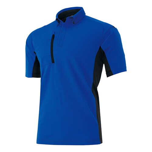 半袖ポロシャツ ブルー 4L