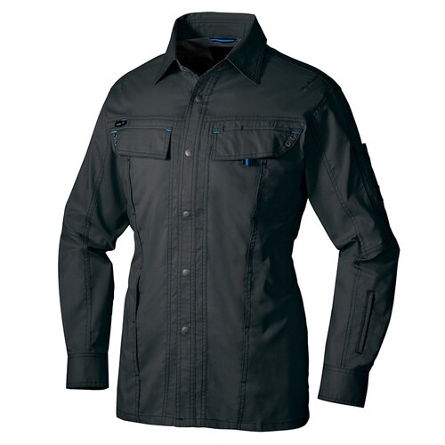 長袖シャツ チャコール 4L