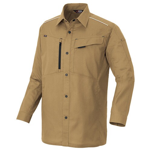 長袖シャツ カーキ 5L