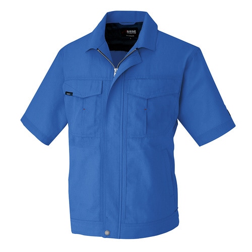 半袖ブルゾン ブルー L