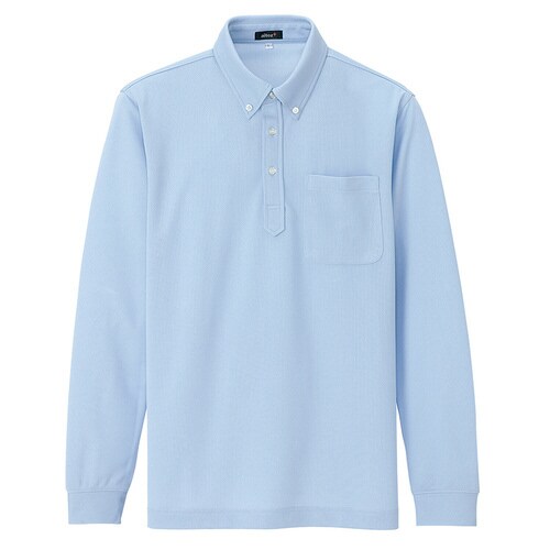 吸汗速乾 長袖BDポロシャツ ライトサックス 7