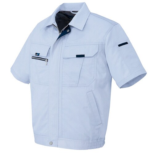 半袖ブルゾン サックス L