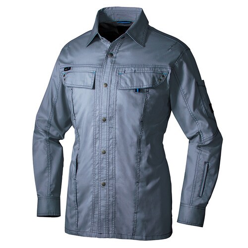 長袖シャツ アイアンブルー 6L