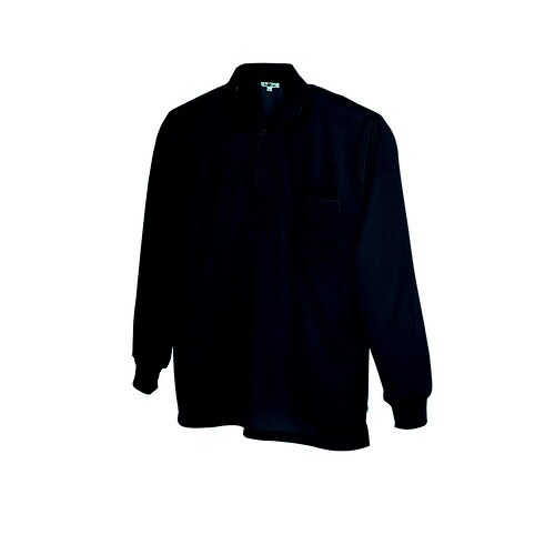 吸汗速乾 長袖ポロシャツ チャコールグレー SS