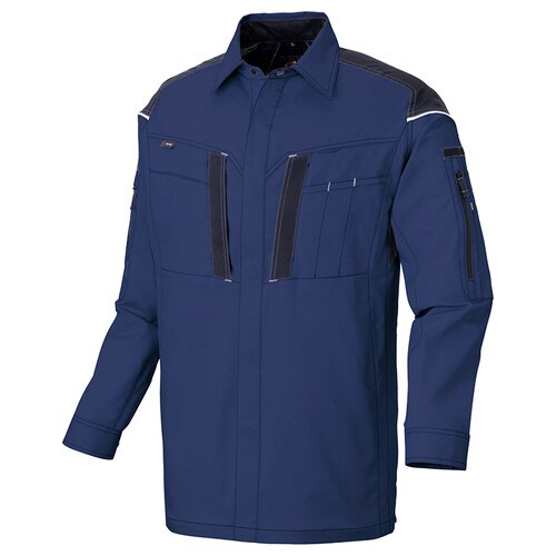 長袖シャツ ネイビー LL