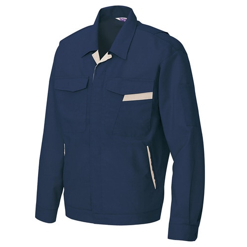 長袖サマージャンパー ネイビー×ベージュ S