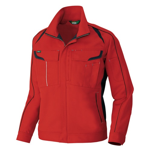 長袖ブルゾン レッド×ブラック S