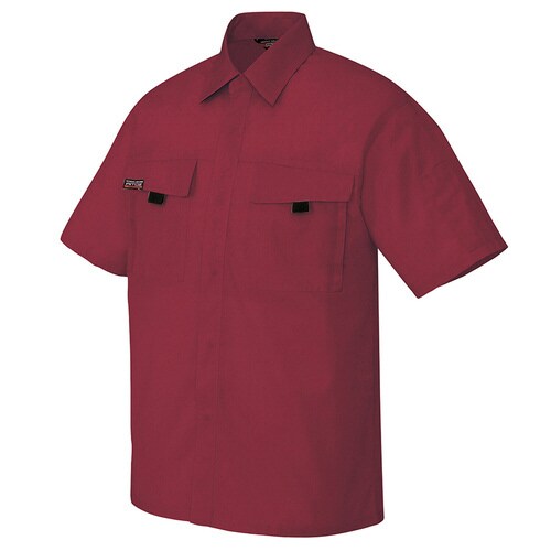 半袖シャツ ワインレッド 4L