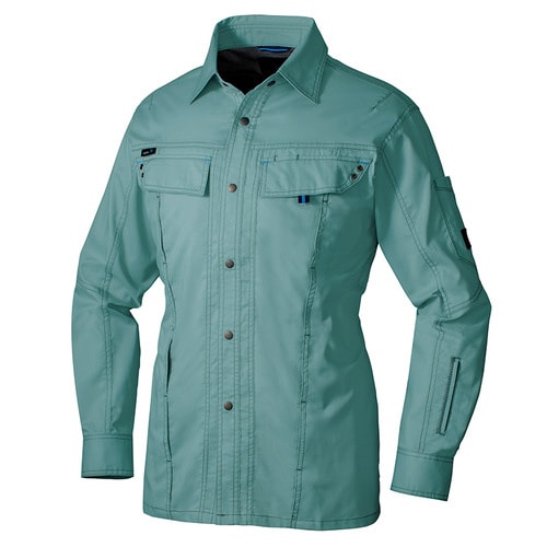 長袖シャツ ターコイズ 5L