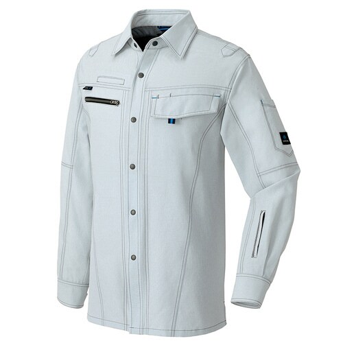 長袖シャツ ライトグレー L