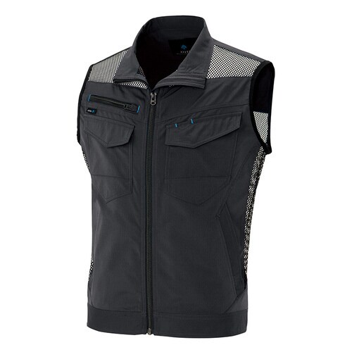 ワークベスト(スタンドカラー) チャコール 4L