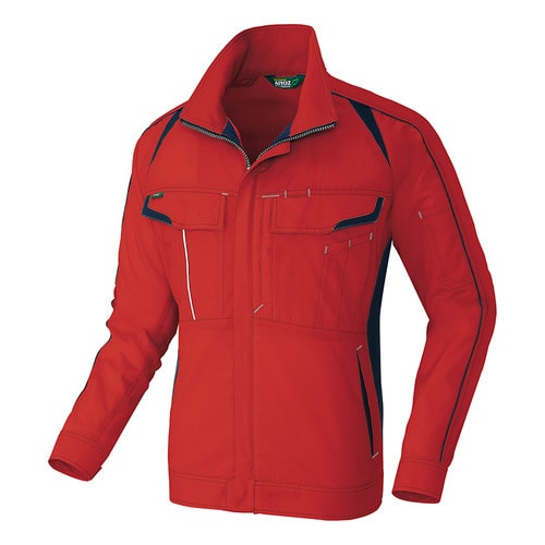 長袖ブルゾン レッド×ブラック 3L