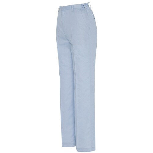 レディースシャーリングパンツ サックス 3L