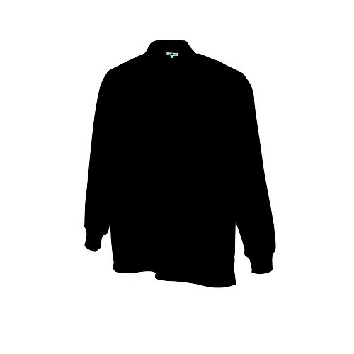 吸汗速乾 長袖ポロシャツ ブラック SS