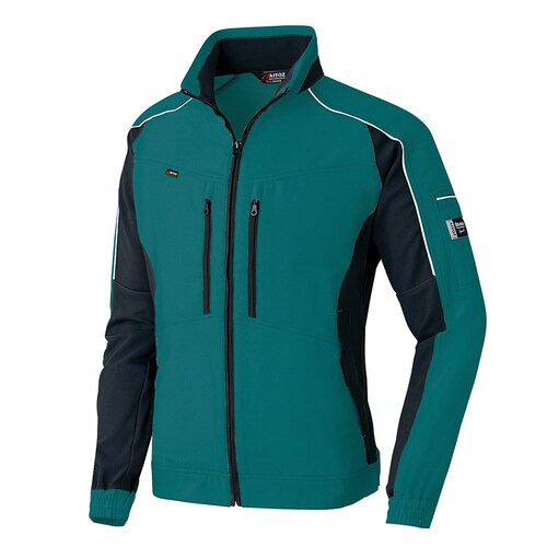 長袖ブルゾン グリーン×ブラック SS