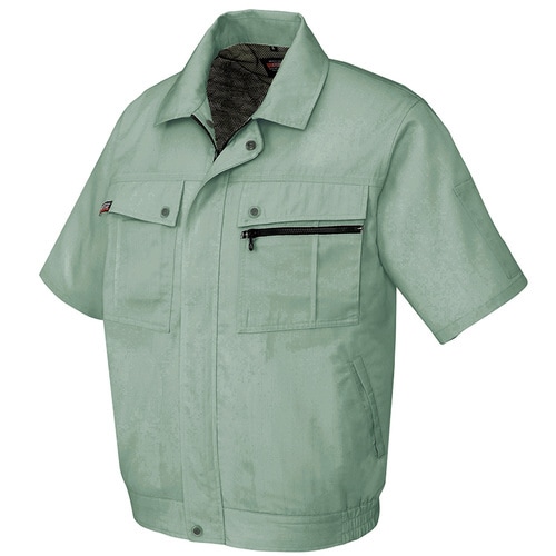 半袖ブルゾン(無地) アースグリーン 3L