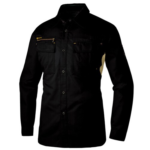 長袖シャツ ブラック 4L