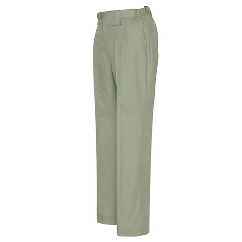 レディースシャーリングパンツ アースグリーン S