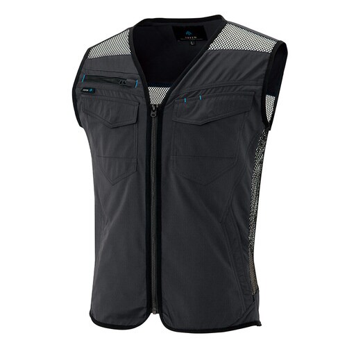 ワークベスト(Vネック) チャコール 4L