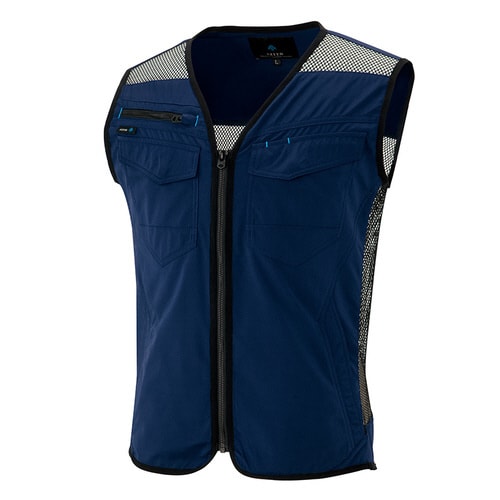 ワークベスト(Vネック) ネイビー L