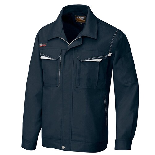 長袖サマーブルゾン ブラック×Sグレー 6L