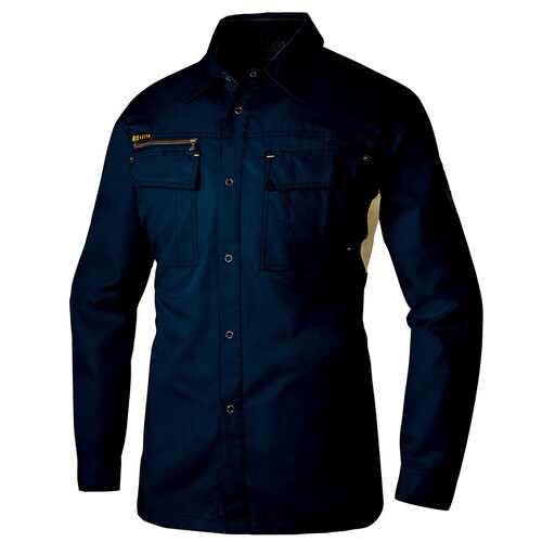 長袖シャツ ネイビー LL