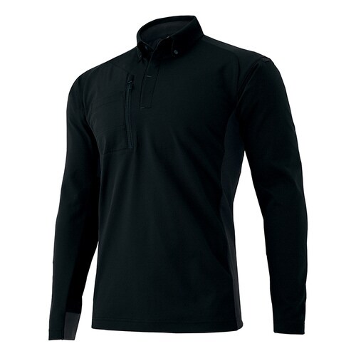 長袖ポロシャツ ブラック 5L